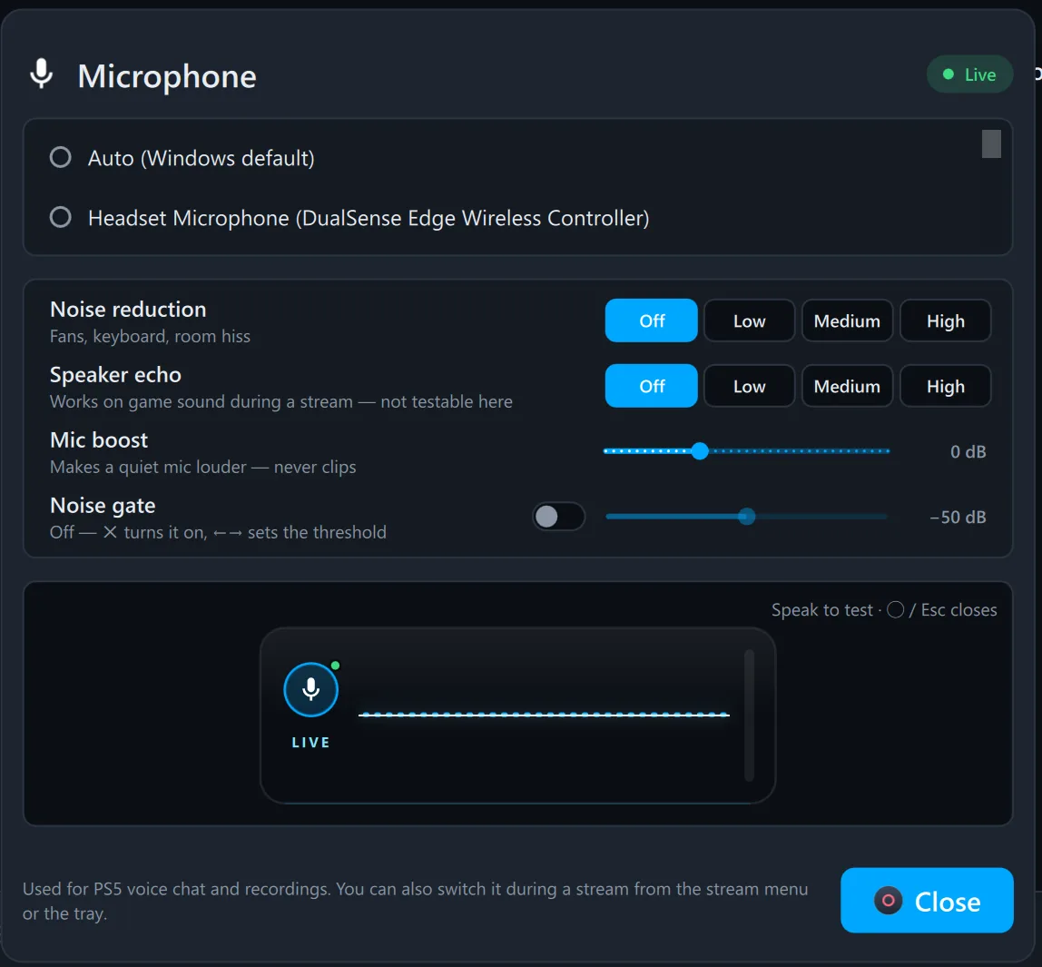 Microphone test